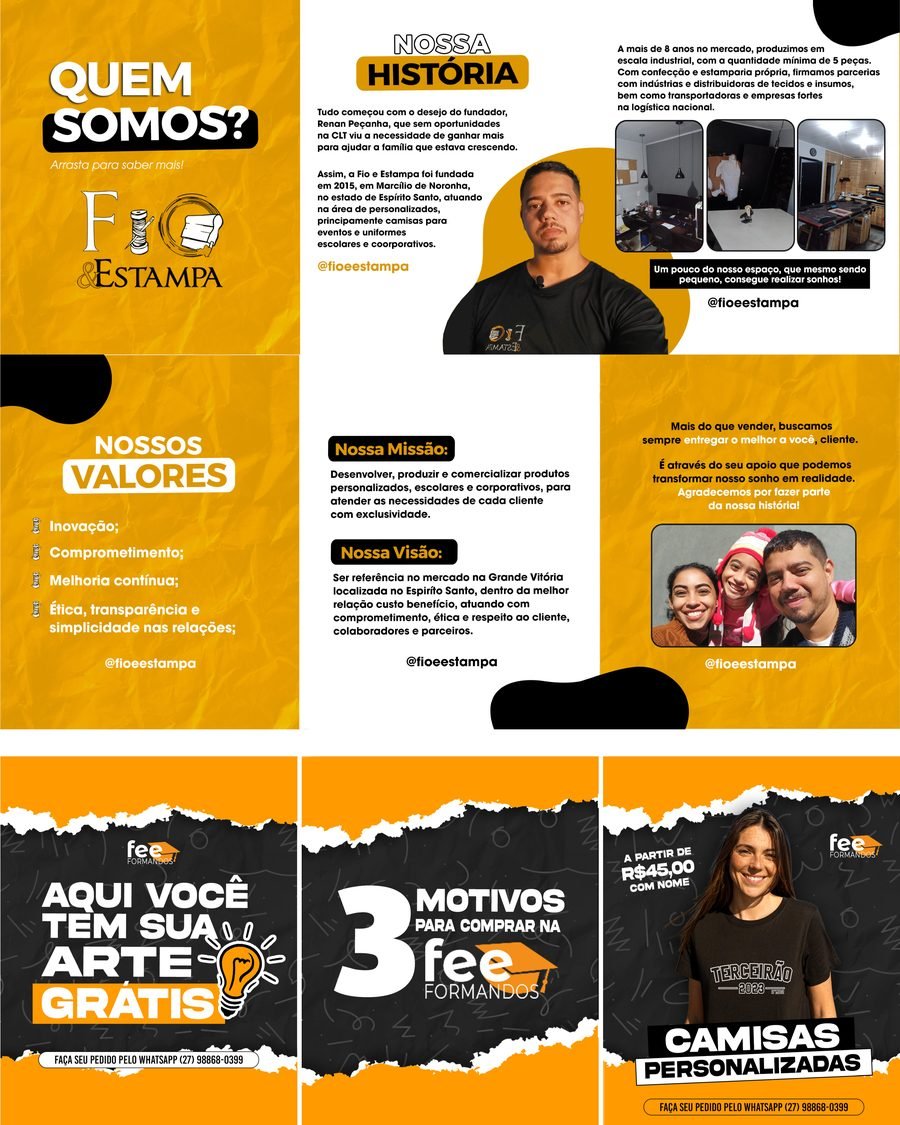 Design social media - Fio & Estampa